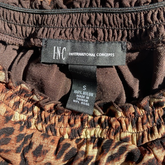 I.N.C. Vintage Animal Print Blouse - Picture 6 of 7